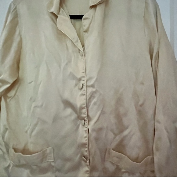 💯 genuine silk vintage cream classic style pyjama set - Picture 3 of 12